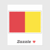 Flagge von Lüttich, Belgien Aufkleber (Blatt)