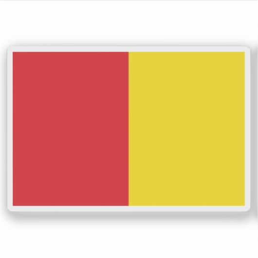 Flagge von Lüttich, Belgien Aufkleber (Vorderseite)