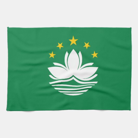 Flagge von Macao Geschirrtuch (Horizontal)