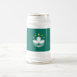 Flagge von Macau Bierglas