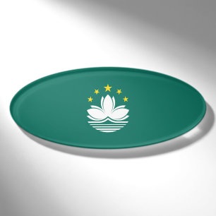 Flagge von Macau Namenschild