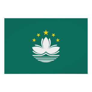 Flagge von Macau Poster