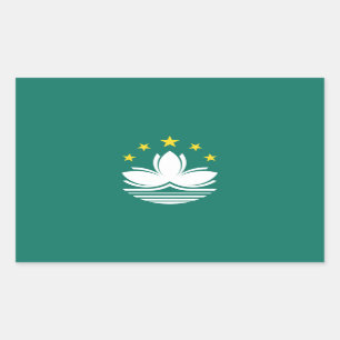 Flagge von Macau Rechteckiger Aufkleber