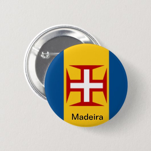 Flagge von Madeira Button (Vorne & Hinten)