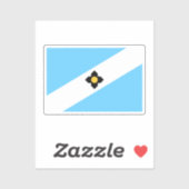 Flagge von Madison, Wisconsin Aufkleber (Blatt)