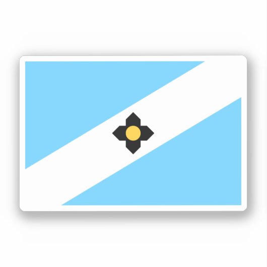 Flagge von Madison, Wisconsin Aufkleber (Vorderseite)