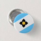 Flagge von Madison, Wisconsin Button (Vorne & Hinten)