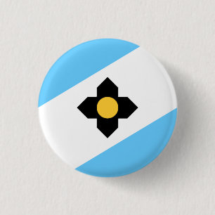 Flagge von Madison, Wisconsin Button