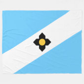 Flagge von Madison (Wisconsin) Fleecedecke (Vorderseite (Horizontal))