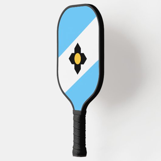 Flagge von Madison, Wisconsin Pickleball Schläger (Links)