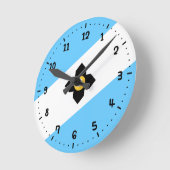 Flagge von Madison, Wisconsin Runde Wanduhr (Winkel)