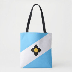 Flagge von Madison, Wisconsin Tote Tag Tasche
