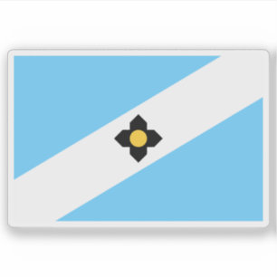 Flagge von Madison, Wisconsin, USA Aufkleber
