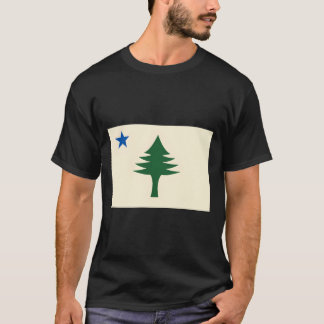 Flagge von Maine 1901 Maine Staatsflagge E Tree St T-Shirt