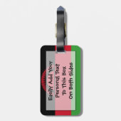Flagge von Malawi Easy ID Personal Gepäckanhänger (Rückseite vertikal)