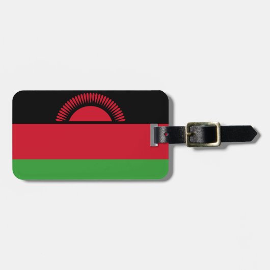 Flagge von Malawi Easy ID Personal Gepäckanhänger (Vorderseite horizontal)