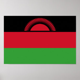 Flagge von Malawi Poster