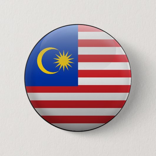 Flagge von Malaysia Button (Vorderseite)