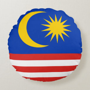 Flagge von Malaysia Jalur Gemilang Rundes Kissen