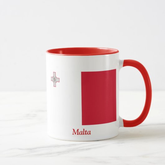 Flagge von Malta Tasse (Rechts)