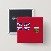 Flagge von Manitoba Button (Vorne & Hinten)