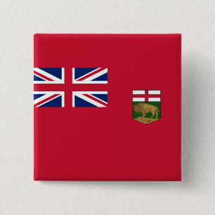 Flagge von Manitoba Button