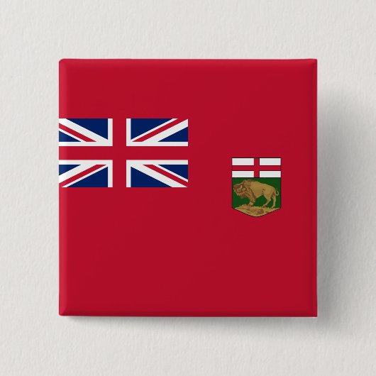 Flagge von Manitoba Button (Vorderseite)
