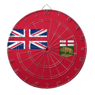 Flagge von Manitoba Dartscheibe