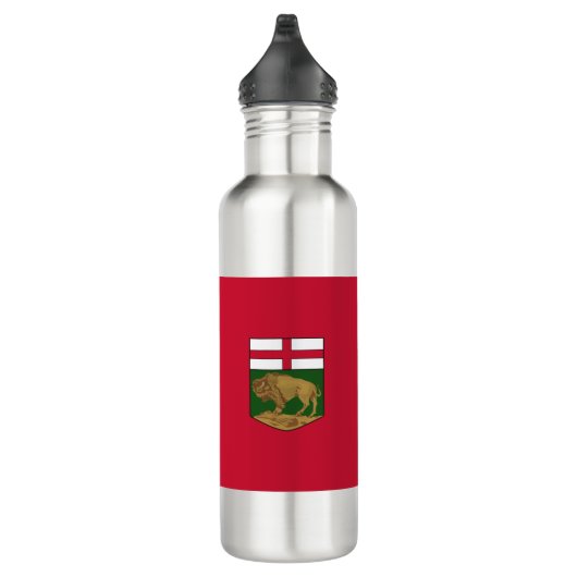 Flagge von Manitoba Edelstahlflasche (Rechts)