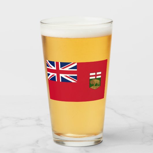 Flagge von Manitoba Glas (Vorne (Gefüllt))