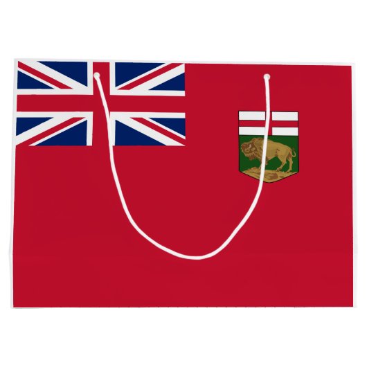 Flagge von Manitoba Große Geschenktüte (Rückseite)