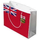 Flagge von Manitoba Große Geschenktüte (Rückseite Schrägansicht)