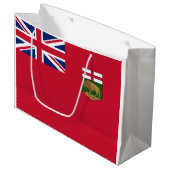 Flagge von Manitoba Große Geschenktüte (Vorderseite Schrägansicht)