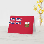 Flagge von Manitoba Karte (Gelbe Blume)