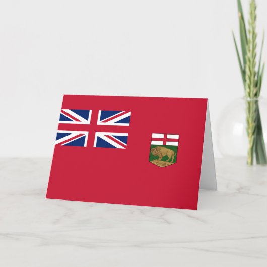Flagge von Manitoba Karte (Vorderseite)