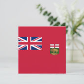 Flagge von Manitoba Karte (Stehend Vorderseite)