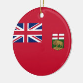 Flagge von Manitoba Keramik Ornament (Links)