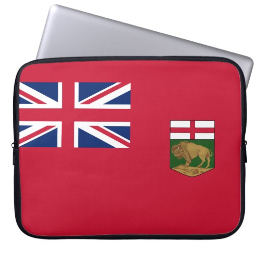 Flagge von Manitoba Laptopschutzhülle (Vorderseite)
