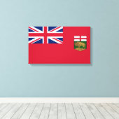Flagge von Manitoba Leinwanddruck (Insitu (Holzboden))