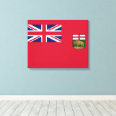 Flagge von Manitoba Leinwanddruck (Insitu (Holzboden))