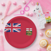 Flagge von Manitoba Pappteller (Party)