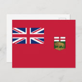 Flagge von Manitoba Postkarte (Vorne/Hinten)