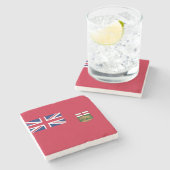 Flagge von Manitoba Steinuntersetzer (Seitenansicht)