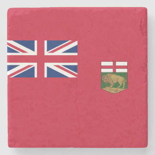 Flagge von Manitoba Steinuntersetzer