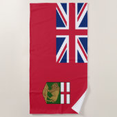 Flagge von Manitoba Strandtuch (Vorderseite)