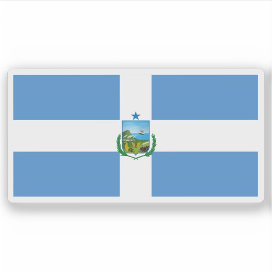 Flagge von Manta, Ecuador Aufkleber (Vorderseite)