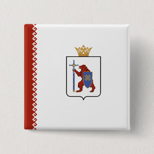 Flagge von Mari El Button