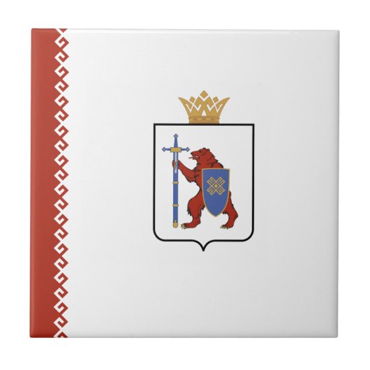 Flagge von Mari El Fliese (Vorderseite)