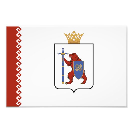Flagge von Mari El Fotodruck (Vorne)