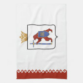 Flagge von Mari El Geschirrtuch (Vertikal)